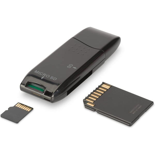 Cititor Multi Card USB 2.0 Assmann DIGITUS DA-70310-3, Negru