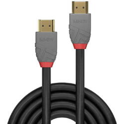 Cablu video LINDY Anthra, HDMI Male - HDMI Male, v2.0, 0.3m, Negru-Gri