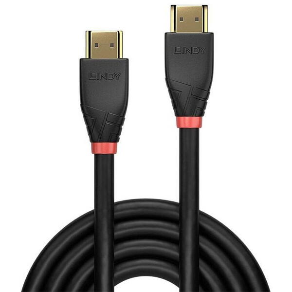 Cablu video LINDY Active, HDMI Male - HDMI Male, v2.0, 20m, Negru