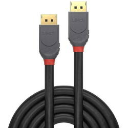 Cablu video LINDY Anthra, DisplayPort Male - DisplayPort Male, v1.2, 5m, Negru-Gri