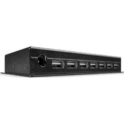 Hub USB LINDY 7 porturi, USB 2.0, Negru