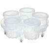 Set de accesorii Instant Pot Yogurt Cups and Rack 210-0003-01, 5 recipiente de 150ml din polipropilena PF-1002, Gratarul poate fi folosit la sterilizarea biberoanelor de 260ml, Fara BPA, 302g, DW Safe