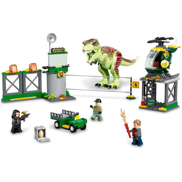 LEGO® Jurassic World - World Evadarea dinozaurului T. rex 76944, 140 piese