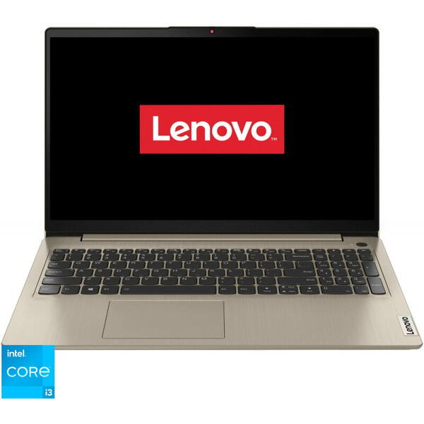Laptop Lenovo 15.6'' IdeaPad 3 15ITL6, FHD, Procesor Intel® Core™ i3-1115G4 (6M Cache, up to 4.10 GHz), 4GB DDR4, 256GB SSD, GMA UHD, No OS, Sand