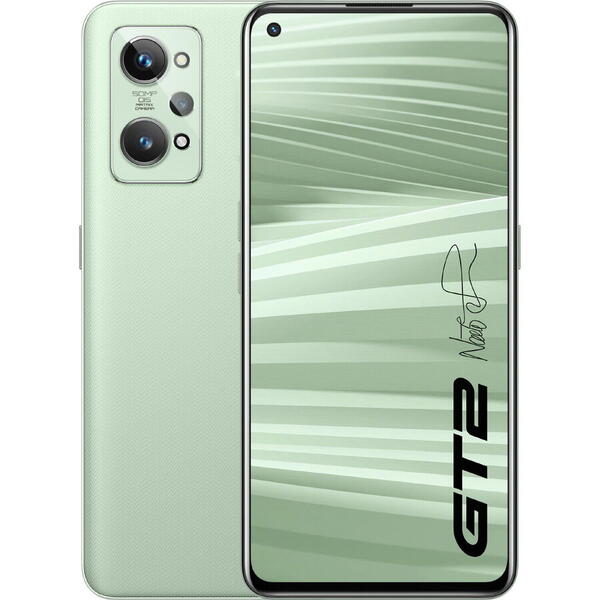 Telefon mobil Realme GT2, Dual SIM, 8GB RAM, 128GB, 5G, Paper Green