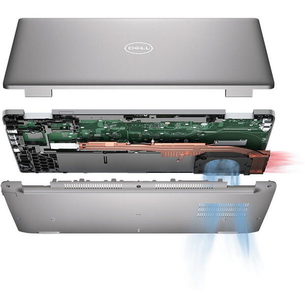 Laptop Dell Latitude 5530, 15.6inch FHD, Intel Core i5-1235U, 16GB RAM, 512GB SSD, Linux, Gri