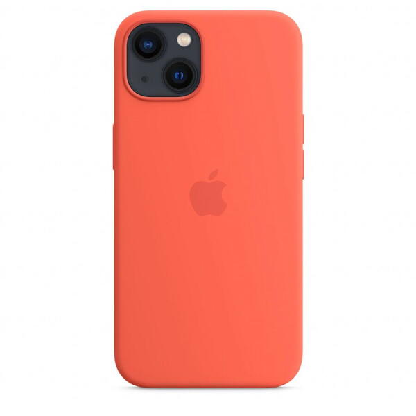 Carcasa Silicone Case cu MagSafe pentru APPLE iPhone 13, MN643ZM/A, Nectarine