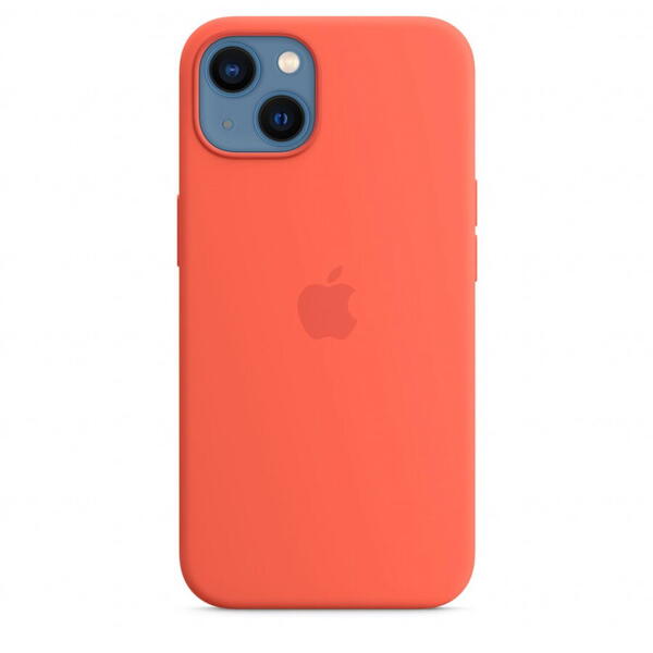Carcasa Silicone Case cu MagSafe pentru APPLE iPhone 13, MN643ZM/A, Nectarine