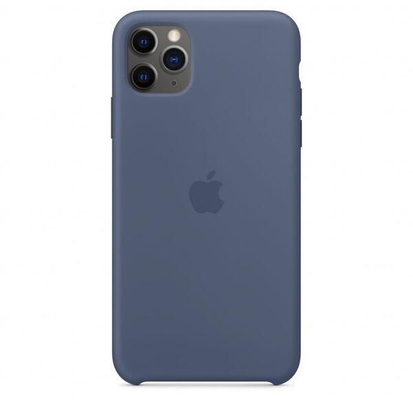 Protectie Spate Apple MX032ZM/A pentru Apple iPhone 11 Pro Max, Silicon (Albastru)
