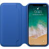 Husa de protectie Apple Folio pentru iPhone X, Piele, Electric Blue
