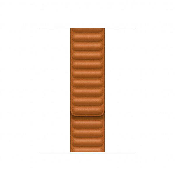 Curea pentru Apple Watch 41mm Band: Golden Brown Leather Link - S/M