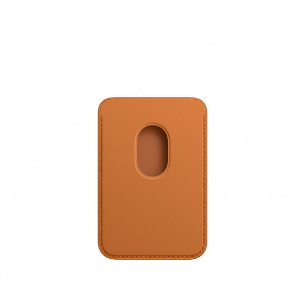 Husa de protectie Apple Leather Wallet MagSafe pentru iPhone, Golden Brown