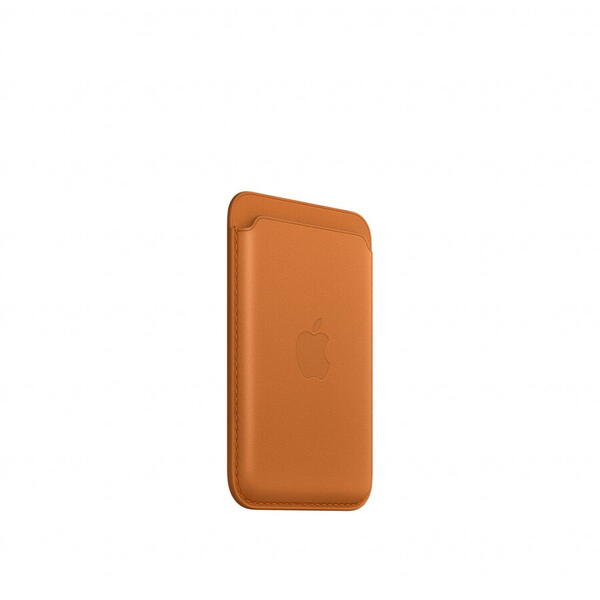 Husa de protectie Apple Leather Wallet MagSafe pentru iPhone, Golden Brown