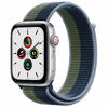 Apple Watch SE, Cellular, Carcasa Aluminium 44mm Silver, Abyss Blue/Moss Green Sport Loop