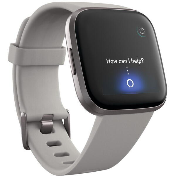 Ceas smartwatch Fitbit Versa 2, NFC, Stone/Mist Grey