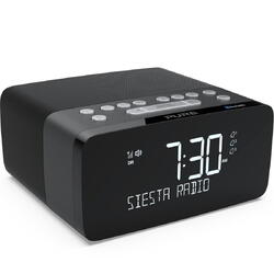 Radio cu ceas Pure Siesta Charge, Digital, DAB+/DAB/FM, Bluetooth, Negru