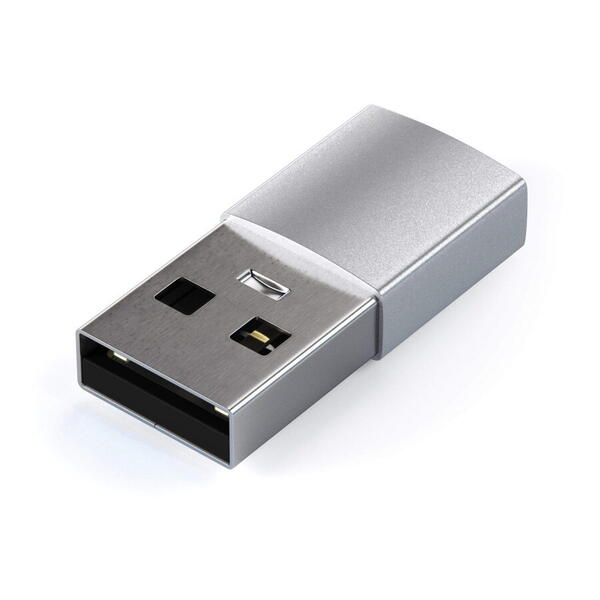 Adaptor Satechi ST-TAUCS, USB Type-C - USB, Argintiu