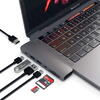 Satechi Docking Satech PRO Hub Type-C, HDMI 4K, PassThroughCharging, 2x USB 3.0, 2xSD, ThunderBolt 3, Gri spatial