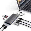 Adaptor USB-C MULTIPORT Satechi Aluminium V2 HDMI 4K, 3x USB 3.0, MicroSD, Ethernet, Gri spatial