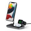 Suport Satechi 3-in-1 magnetic pentru incarcare wireless iPhone 12/13, Apple Watch, AirPods Pro, cablu USB-C inclus, Negru