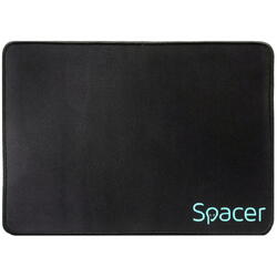 MousePAD SPACER Gaming, cauciuc si material textil, 350 x 250 x 3 mm,"SP-PAD-GAME-M", Negru