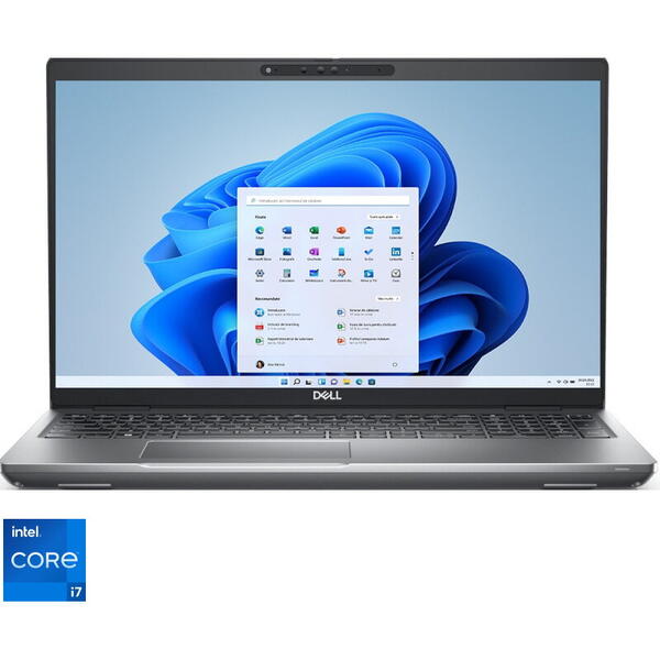 Laptop DELL 15.6'' Latitude 5531 (seria 5000), FHD, Procesor Intel® Core™ i7-12800H (24M Cache, up to 4.80 GHz), 16GB DDR5, 512GB SSD, Intel Iris Xe, Win 11 Pro, 3Yr BOS