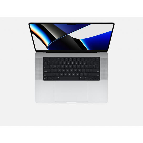 Laptop Apple MacBook Pro 16 (2021) cu procesor Apple M1 Max, 10 nuclee CPU and 32 nuclee GPU, 32GB, 1TB SSD, Silver, Int KB