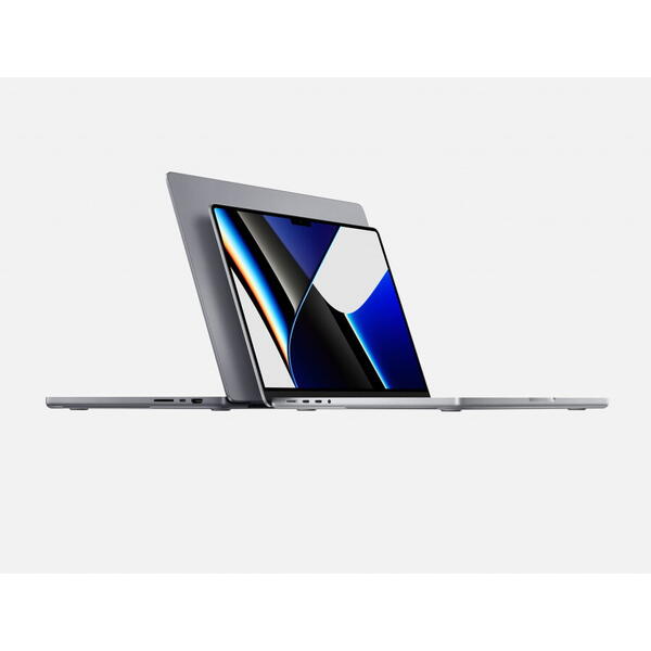 Laptop Apple MacBook Pro 16 (2021) cu procesor Apple M1 Max, 10 nuclee CPU and 32 nuclee GPU, 32GB, 1TB SSD, Silver, Int KB