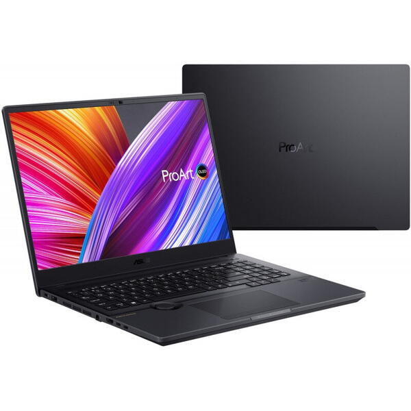 Laptop ASUS 16'' ProArt Studiobook Pro 16 OLED H7600ZX, 4K, Procesor Intel® Core™ i7-12700H (24M Cache, up to 4.70 GHz), 32GB DDR5, 2x 1TB SSD, GeForce RTX 3080 Ti 16GB, Win 11 Pro, Mineral Black