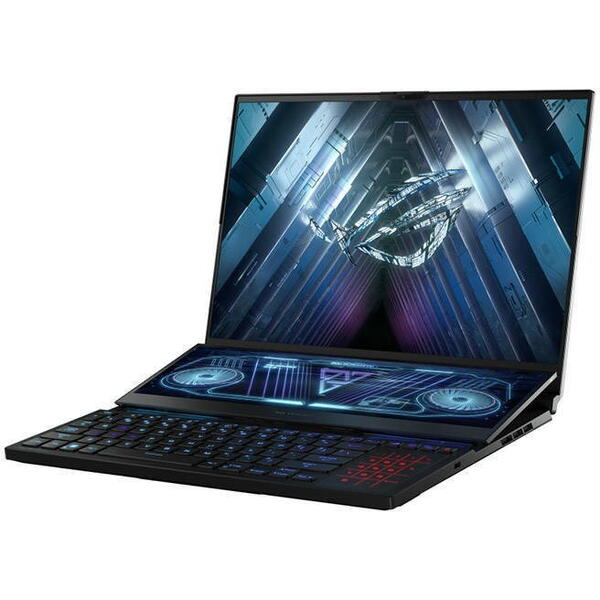 Laptop Gaming ASUS ROG Zephyrus Duo 16 GX650RX-LO191W, 16inch WQXGA, AMD Ryzen 9 6900HX, 32GB RAM, 4TB SSD, nVidia GeForce RTX 3080 Ti 16GB, Windows 11 Home, Negru