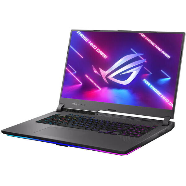 Laptop Gaming ROG Strix G17 G713RM cu procesor AMD Ryzen™ 7 6800H pana la 4.70 GHz, 17.3", Full HD, 360Hz, 16GB, 1TB PCIe® 4.0 NVMe™ M.2 SSD, NVIDIA® GeForce RTX™ 3060 6GB GDDR6, No OS