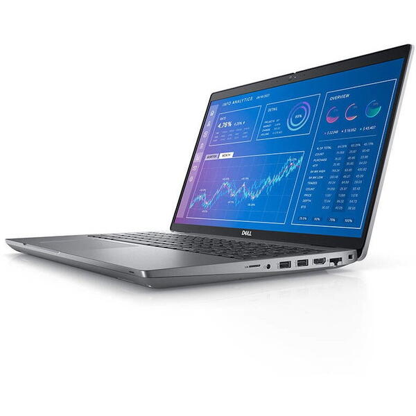 Laptop Dell Precision 3571, 15.6inch FHD, Intel Core i7-12800H, 32GB RAM, 1TB SSD, nVidia RTX A2000 8GB, Windows 10 Pro, Gri
