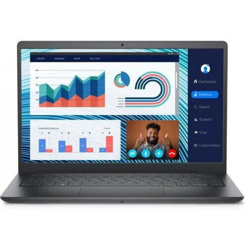 Laptop Dell Vostro 3420, Procesor Intel® Core™ i5-1135G7 (8M Cache, up to 4.20 GHz) 14" FHD, 16GB, 512GB SSD, Intel Iris Xe Graphics, Linux, Negru