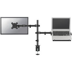 Suport monitor + laptop pentru birou Neomounts by Newstar, 10-32, Negru