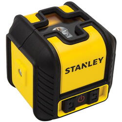Stanley STHT77498-1, nivela laser cubix cu linie in cruce, lumina rosie (630 nm), prindere trepied 1/4", 2x1.5V AA, ± 0.6mm/m, raza actiune 12m