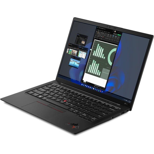 Laptop Lenovo ThinkPad X1 Carbon Gen10, 14 inch WUXGA, Intel Core i7-1260P, 16GB RAM, 512GB SSD, Windows 11 Pro, Negru