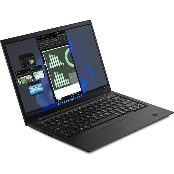 Laptop Lenovo ThinkPad X1 Carbon Gen10, 14 inch WQUXGA, Intel Core i7-1260P, 32GB RAM, 1TB SSD, Windows 11 Pro, Negru