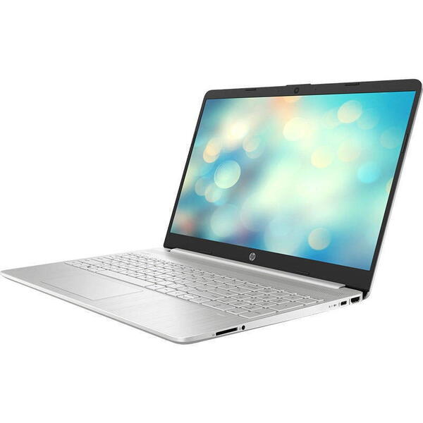Laptop HP 15s-fq5029nq, 15.6 inch FHD, Intel Core i5-1235U, 8GB RAM, 512GB SSD, Free DOS, Argintiu