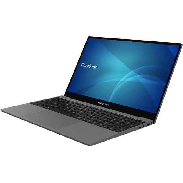 Laptop Microtech CoreBook CB15A/512W2LE, Intel Core i5-1035G1, 15.6 inch FHD, 16GB RAM, 512GB SSD, Intel UHD Graphics, Windows 11 Pro, Gri