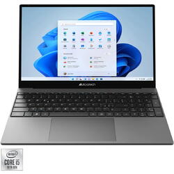 Laptop Microtech CoreBook CB15A/512W2LE, Intel Core i5-1035G1, 15.6 inch FHD, 16GB RAM, 512GB SSD, Intel UHD Graphics, Windows 11 Pro, Gri