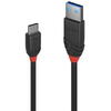 Cablu de date Lindy LY-36915, USB - USB-C, 0.5m, Black
