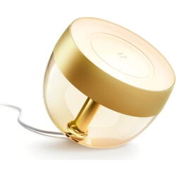 Lampa LED RGB inteligenta Philips Hue Iris, gen4, Bluetooth, Zigbee Light Link, 8.2W, 570 lm, lumina ambianta alba si color, Gold