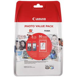 Canon Cartus PG-560XL + CL-561XL + 50 coli hartie foto - Value Pack