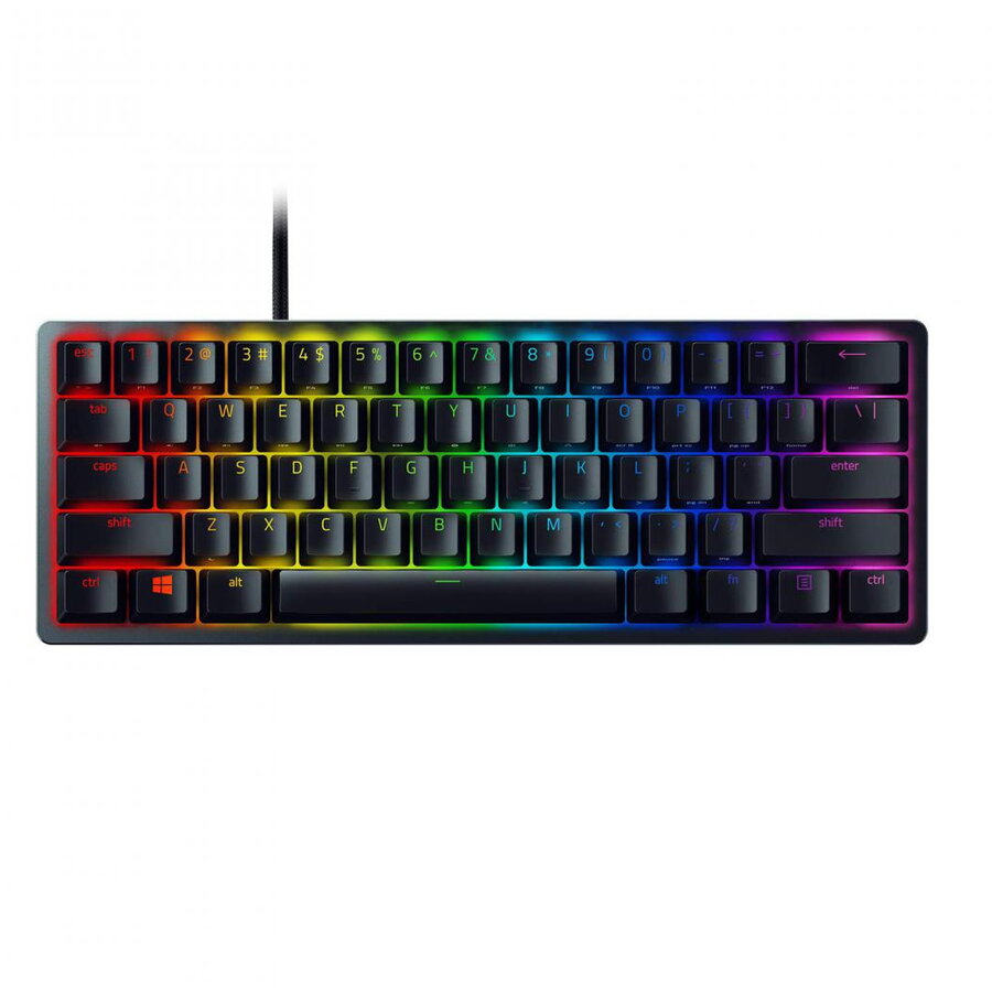Razer Tastatura gaming mecanica Razer Huntsman Mini, iluminare Chroma RGB, switch optic Purple, Negru Periferice