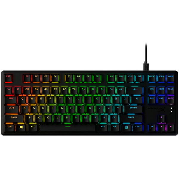 HP Tastatura mecanica gaming HyperX Alloy Origins, iluminare RGB, Negru