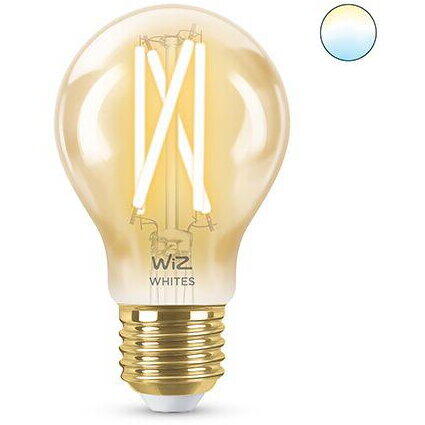 Philips Bec LED inteligent vintage WiZ Filament Whites, Wi-fi, A60, E27