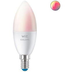 Bec LED RGB inteligent WiZ Colors, Wi-Fi, C37, E14