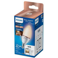 Bec LED inteligent Philips Candle C37, Wi-Fi, Bluetooth, E14, 4.9W
