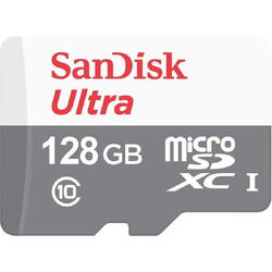 Card de memorie SanDisk Ultra microSDXC, 128GB, 100MB/s Class 10 UHS-I