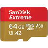 Card de memorie SanDisk Extreme microSDXC 64GB, pana la 170MB/s & 80MB/s Read/Write speeds A2 C10 V30 UHS-I U3 + SD Adapter